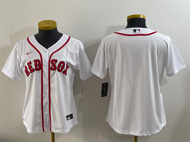 Youth White Boston Red Sox Blank Cool Base Stitched Baseball Jersey